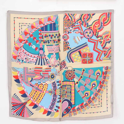 Multi Color Geometric Print Scarf