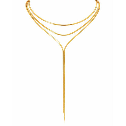 Elarina Layered Lariat Necklace