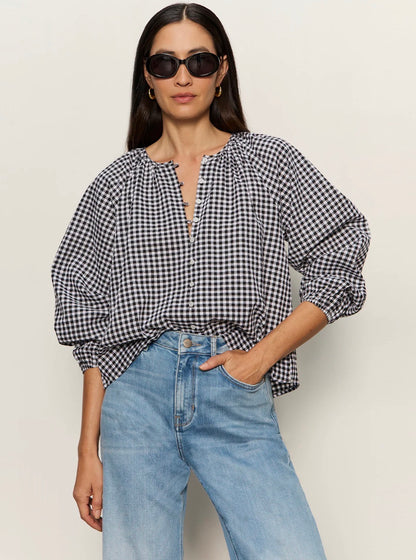 Perfect Gingham Button Blouse