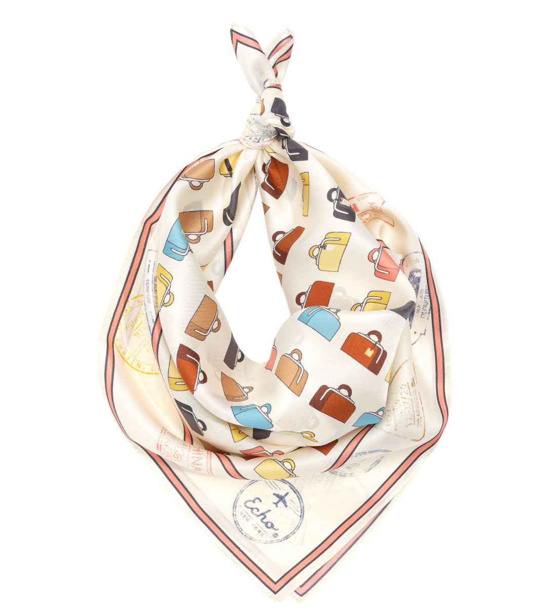 Vintage Luggage Silk Square