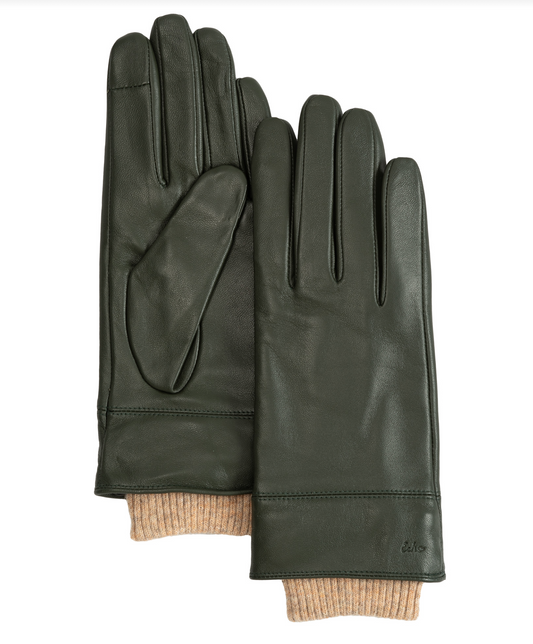 Rib Cuff Leather Glove