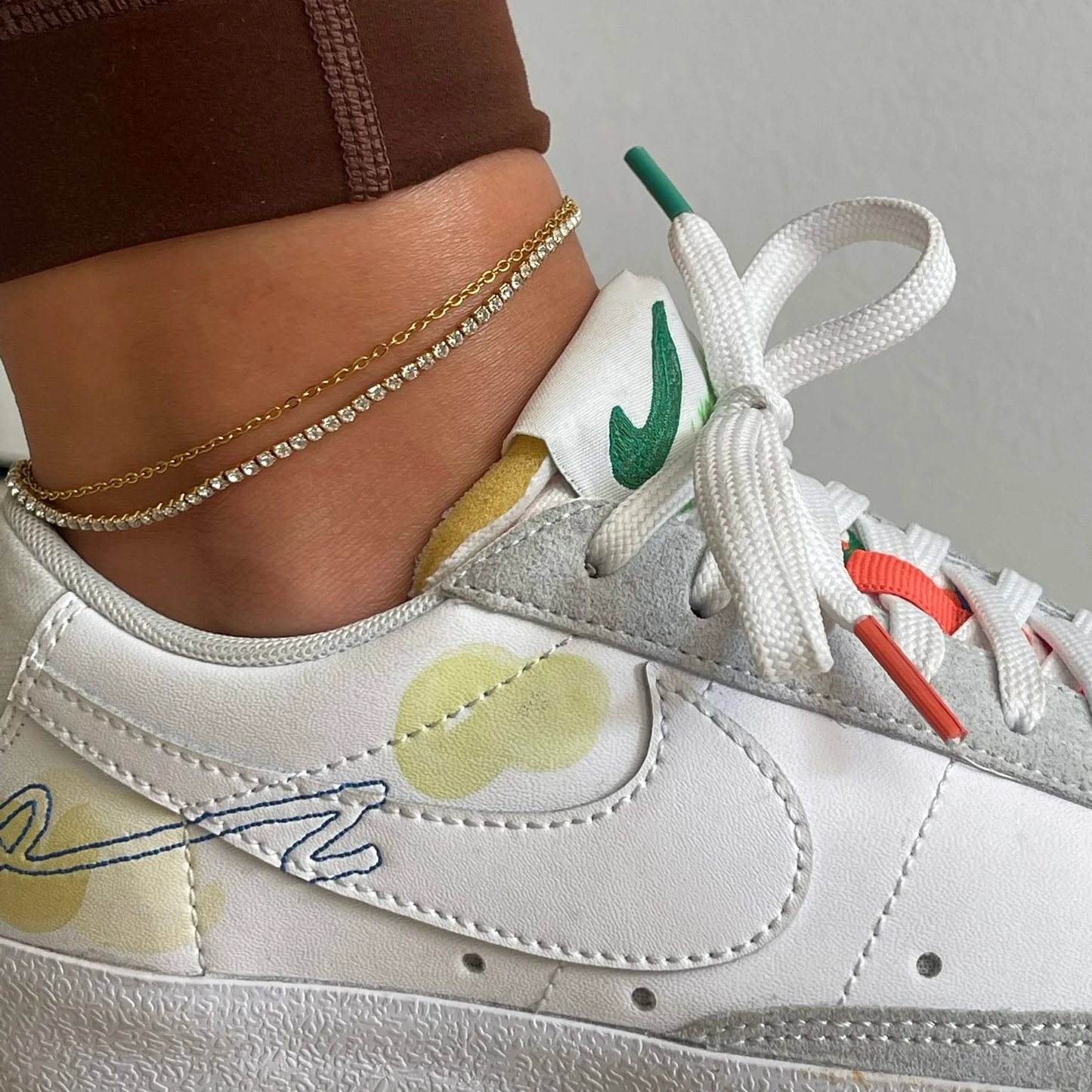 Elyse Double Chain Tennis Anklet