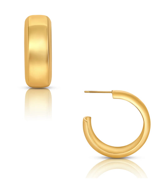Cosa Medium Hoop Gold