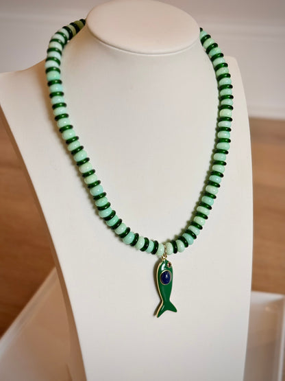 Striped Fish Necklace