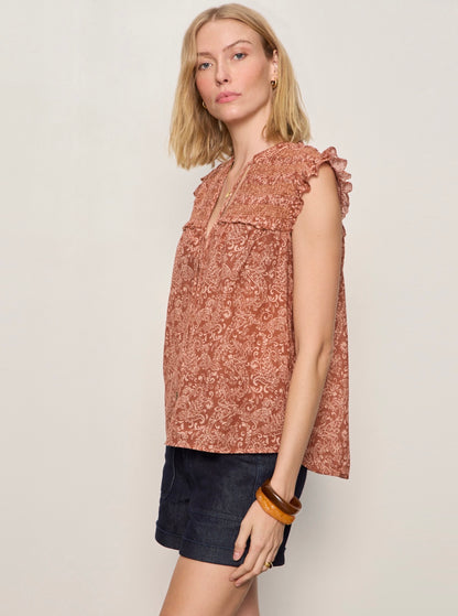 Free Feeling Smocked Blouse