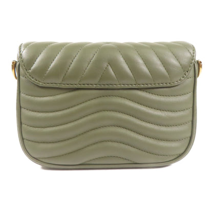 LV Cowhide Leather New Wave Multi Pochette Shoulder Green Khaki Two-Way