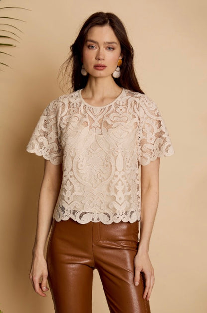 Natural Carmen Top
