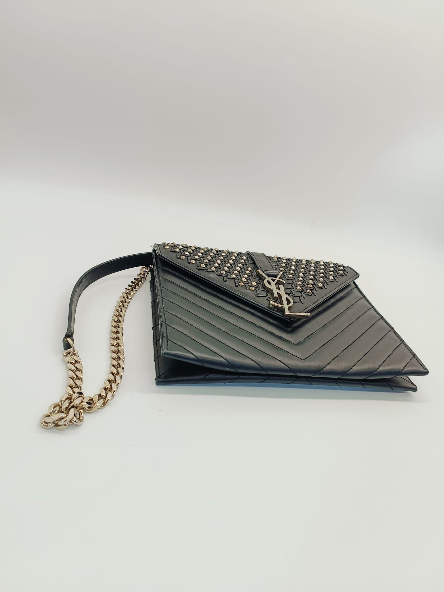 Yves Saint Laurent Shoulder Bag Black Leather