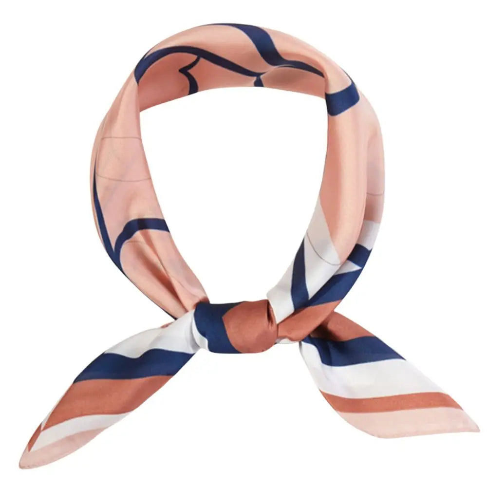 Abstract Rose Art Print Silky Bandana Square Neck