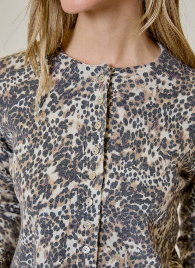 Long Sleeve Animal Print Cardi