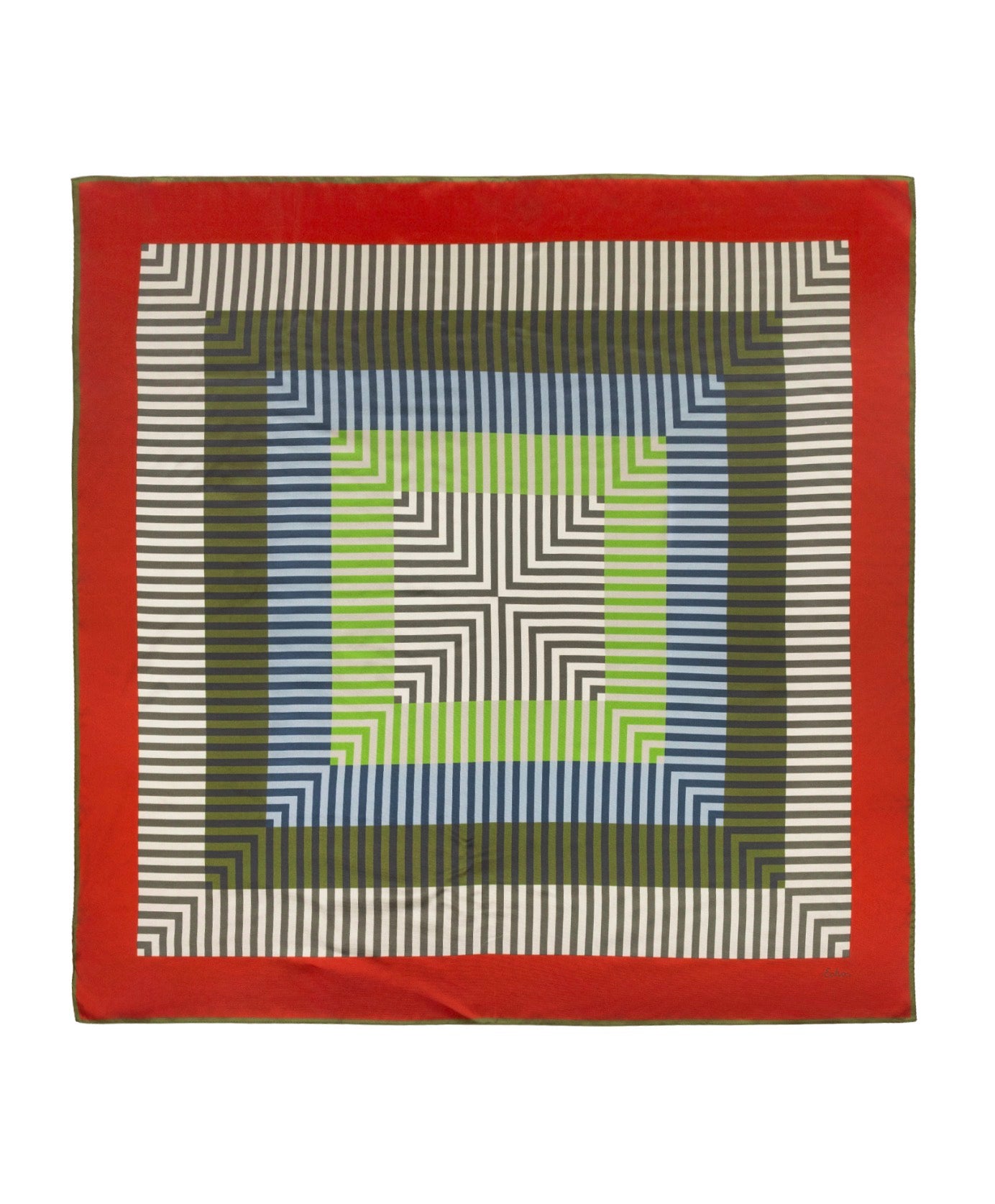 Concentric Stripes Silk Square