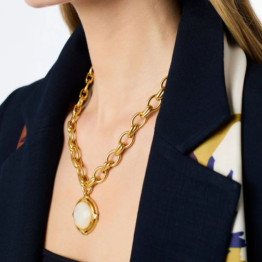 Mother of Pearl Essex Statement Necklace