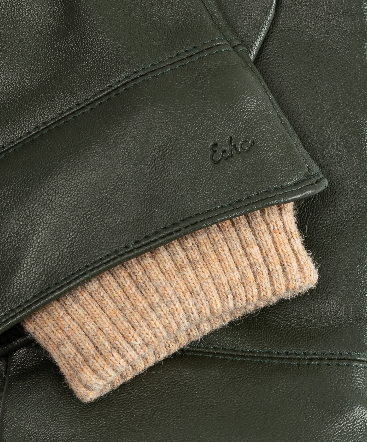 Rib Cuff Leather Glove