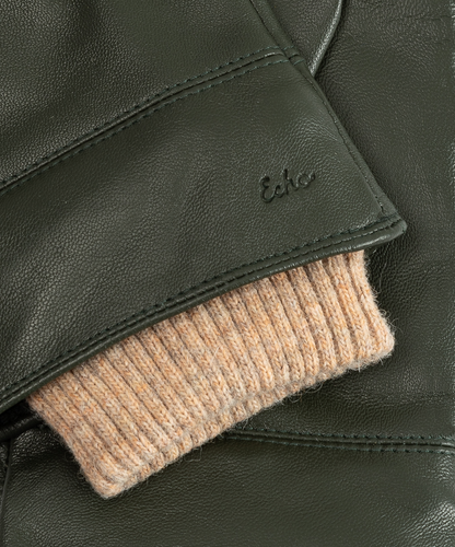 Rib Cuff Leather Glove