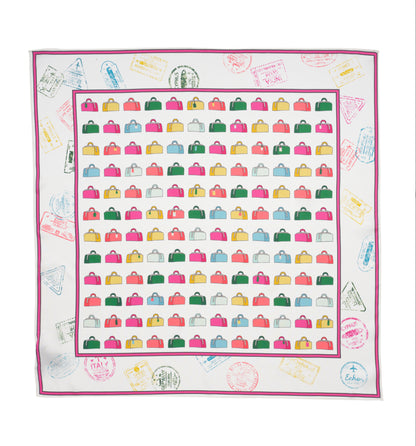 Vintage Luggage Silk Square