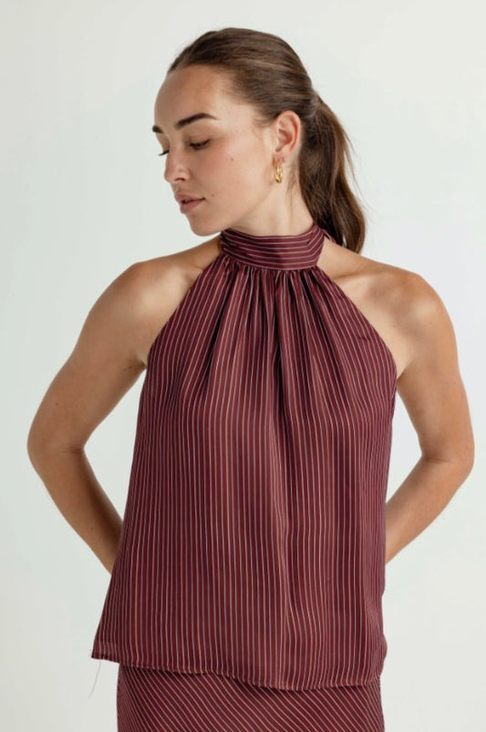 Brownstone Stripe Leo Top